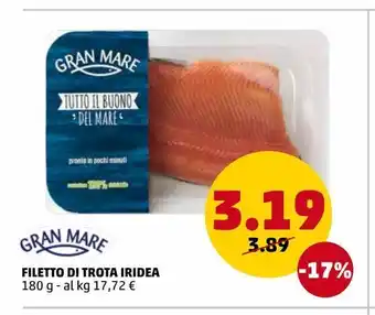 Filetto di trota iridea