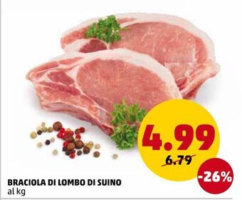 PENNY Braciola di lombo di suino offerta