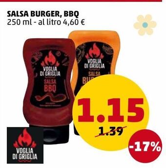 PENNY Salsa burger, bbq offerta