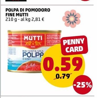 Polpa di pomodoro fine mutti