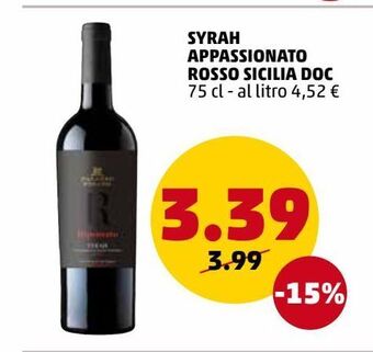 PENNY Syrah appassionato rosso sicilia doc offerta