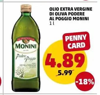PENNY Olio extra vergine di oliva monini offerta