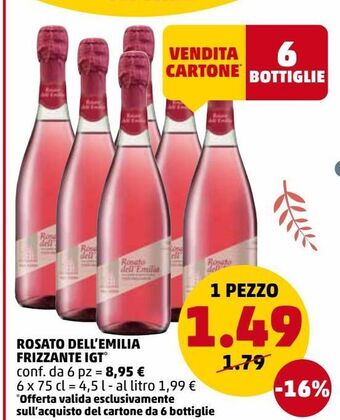 Rosato dell'emilia frizzante igt
