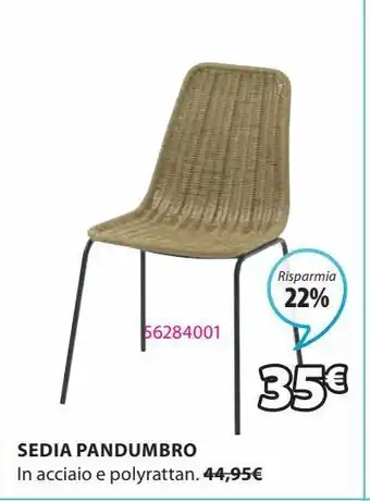JYSK Sedia pandumbro naturale offerta