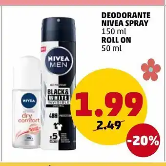 PENNY Deodorante nivea spray offerta