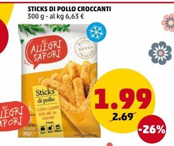 PENNY Sticks di pollo croccanti offerta