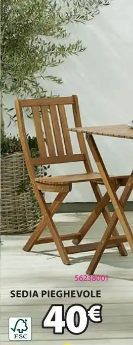 JYSK Sedia pieghevole egelund legno duro offerta