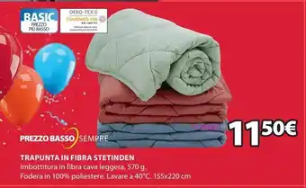 JYSK Trapunta 570g stetinden fresca 155x220 ass offerta