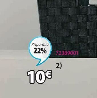 JYSK Cesto asmus p43xl47xh22cm nero offerta