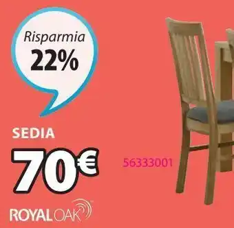 Sedia hage grigio/rovere
