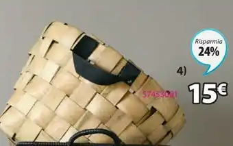 JYSK Cesto hjalmer diametro 42xh30cm naturale offerta