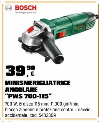 OBI Minismerigliatrice bosch offerta