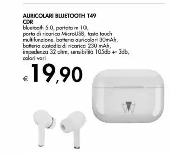 Auricolare bluetooth t49 cdr