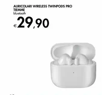 Auricolare wireless twinpods pro tiemme bluetooth