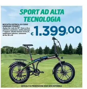 Bennet Bicicletta elettrica kx-f20fat kawasaki connect offerta