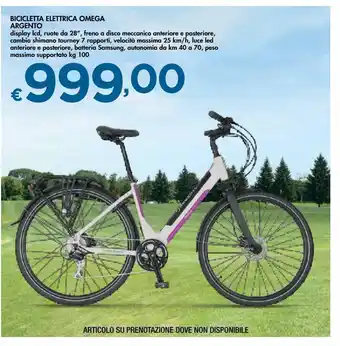 Bennet Bicicletta elettrica omega argento offerta