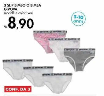 Bennet 3 slip bimbo o bimba givova offerta