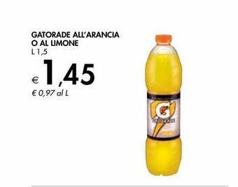 Bennet Gatorade all'arancia o al limone l 1.5 offerta