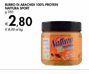 Bennet Burro di arachidi 100% protein nattura sport g 350 offerta