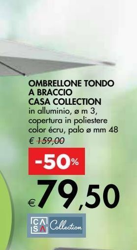 Bennet Ombrellone tondo a braccio casa collection offerta