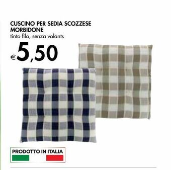 Bennet Cuscino per sedia scozzese morbidone offerta