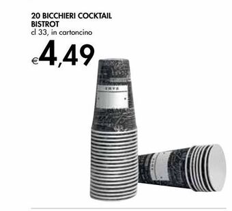 Bennet 20 bicchieri cocktail bistrot offerta