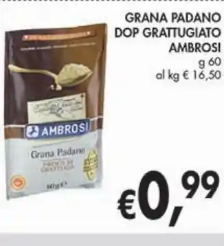SuperCoal Grana padano dop grattugiato ambrosi offerta
