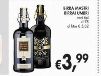 Supermercato Coal Birra mastri birrai umbri offerta