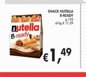 Supermercato Coal Snacks nutella b- ready offerta