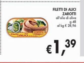 Supermercato Coal Filetti di alici zarotti offerta