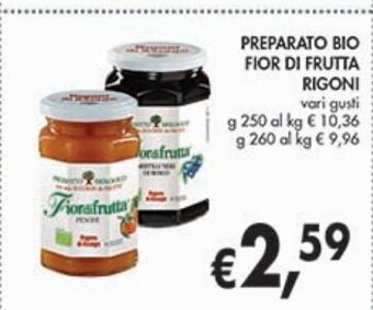 Preparato bio fior di frutta rigoni