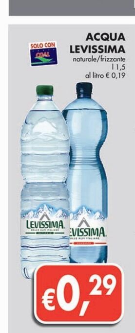 Supermercato Coal Acqua levissima offerta