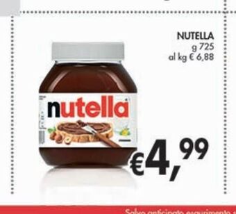 Supermercato Coal Nutella offerta