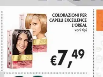 Supermercato Coal Colorazione per capelli excellence l'oreal offerta