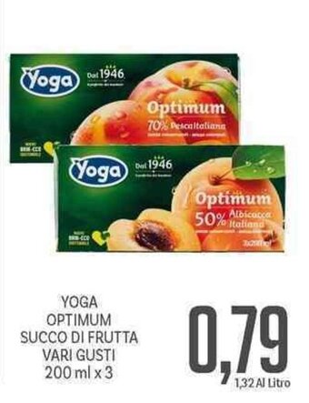 Supermercati Piccolo Yoga Optimum Succo di Frutta Vari Gusti 200 ml x 3 offerta