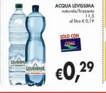 Acqua levissima naturale / frizzante l 1.5