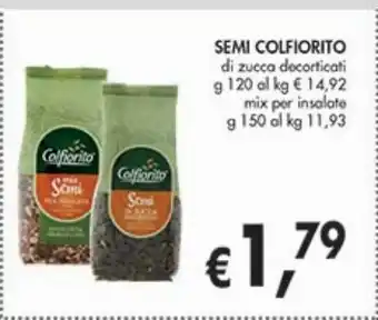 Semi colfiorito di zucca decorticati, mix per insalate