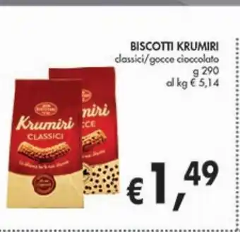 Biscotti krumiri classici / gocce cioccoalto g 290