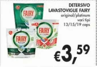 Detersivo fairy lavastoviglie original/platinum vari tipi