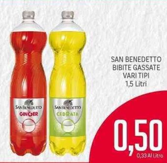 Supermercati Piccolo San Benedetto Bibite Gassate Vari Tipi 1,5 litri offerta