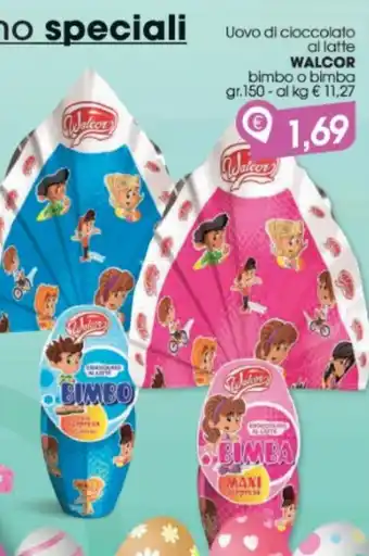 Despar Uova di cioccolato al latte walcor offerta