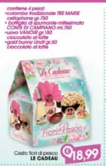 Cesto fiori di pesco le cadeau