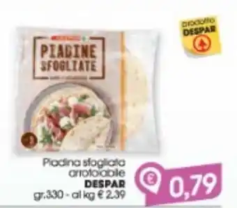 Piadina sfogliabile arrotorabile despar