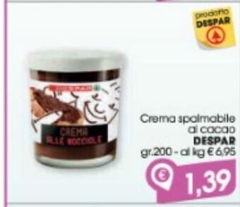 Despar Crema spalmabile al cacao despar offerta