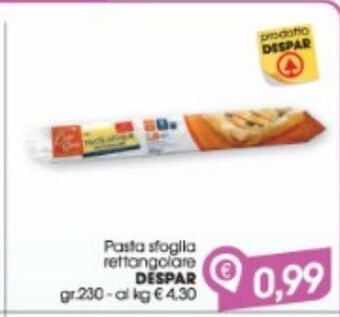 Despar Pasta sfoglia rettangolare despar offerta