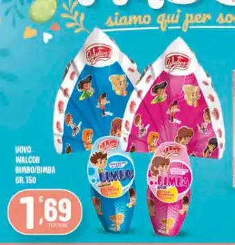 Despar Uova di cioccolato walcor bimbo/bimba offerta