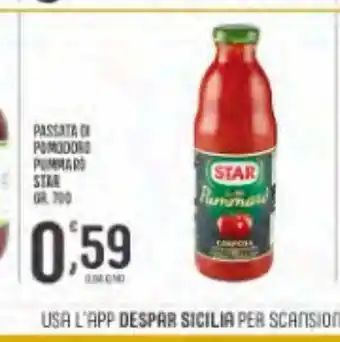 Despar Passata di pomodoro pummarò star offerta