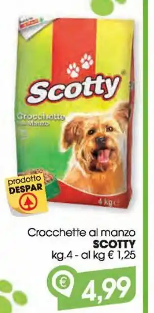 Despar Crocchette al manzo scotty offerta