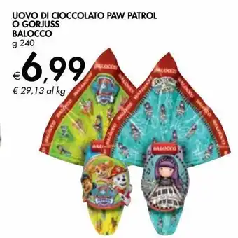 Bennet Uova di cioccolato paw patrol o gorjuss balocco g 240 offerta