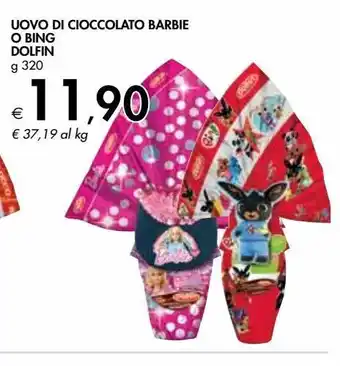 Bennet Uova di cioccolato barbie o bing dolfin g 320 offerta